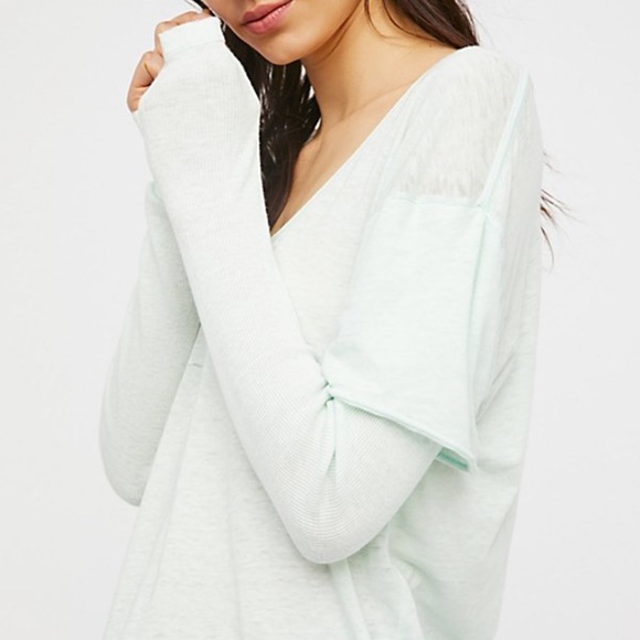 Free People: Magic Tee - Seafoam - Small - Picture 3 of 4